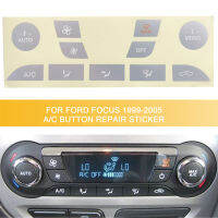 สติกเกอร์พีวีซีสำหรับ Ford Focus 1999-2005เครื่องปรับอากาศ AC ควบคุมสภาพอากาศแบบลอกติดกระดุมติดรถยนต์อุปกรณ์เสริมรถยนต์