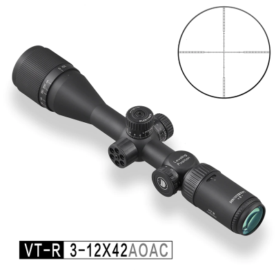 Discovery VT-R 3-12x42AOAC Discovery VT-R AOE ปรับหลาหน้า มีไฟ 2 สี วงท่อ 25 มิลลิเมตร ระยะ 5-180 เมตร ปรับนอกล็อค ฟรีไฟฉายคาดหัว+ระดับน้ำ