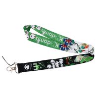 FD0796 Cute Ghost Anime Keychain Lanyard For Pendants USB Keys Phone Hang Rope ID Card Badge Holder Green Neck Strap Keyrings Phone Charms