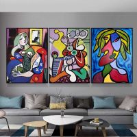 Picasso Wall Art โปสเตอร์บทคัดย่อ Graffiti Vintage ภาพจิตรกรรมฝาผนัง Modern Home Decor ภาพพิมพ์ภาพวาดผ้าใบตกแต่งห้องนั่งเล่น