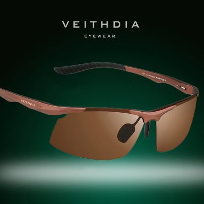 【CW】✶  Brand Sunglasses Aluminum Men Polarized UV400 Rimless Driving Fishing Glasses Eyewear Male V6535