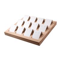 Velvet/Leatherette Bamboo Jewelry Display Rack 12 Pair Display Cards for Earrings Necklace Jewelry Accessoriess Jewelry Holder