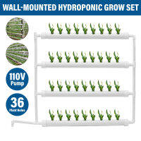 4 S ติดผนัง Hydroponic 36ปลูกต้นไม้ชุดคิทเครื่องมือทำสวน