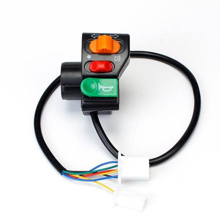 Motorcycle Horn Light Switch Universal 7/8" Motorcycle Handlebar Switch - Left Side Control For Horn, Lights & Turn Signals Motorcycle Turn Signal Switch
