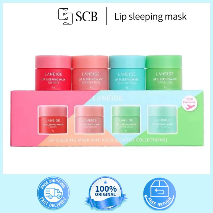 LANEIGE Lip Sleeping Mask Mini Kit (4 Scented Collections) 8g x 4