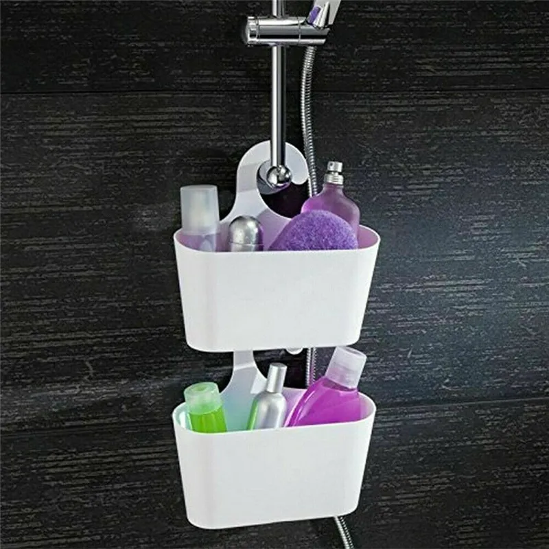 Multi-layer Hanging Shower Basket Bathroom Caddy Plastic Basket Organizer  Racks Dormitory Sundries Shower Basket