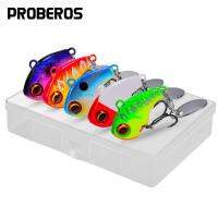 PROBEROS 5Pcs VIB เหยื่อ6-10-15-21-28g โลหะ Jigging ช้อน Sinking Hard เหยื่อ Crankbait การสั่นสะเทือน Spinner พร้อม Sequine