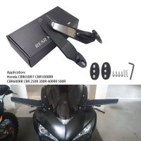 "{}" CBR650R กระจกสำหรับ Honda ข้างรถจักรยานยนต์ F CBR1000RR CBR600RR 300R 400R 500R กระจกมองหลังหมุนปรับได้