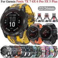 QuickFit WatchBand Strap For Garmin Fenix 7 7X 6X 6 Pro 5X 5 Plus 3 HR 955 Watch Band 22mm 26mm Epix Pro Gen2 Silicone Wristband Shoes Accessories