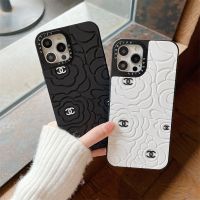 Casetifg เคสโทรศัพท์มือถือซิลิโคน TPU แข็ง ลายโลโก้แบรนด์หรู 3D แกะสลัก สําหรับ iphone 11 12 13 14 Pro Max 7 8 14 Plus X XS Max XR