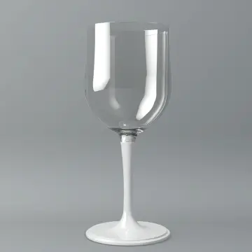  Transparent Portable Collapsible Wine Glass, Unbreakable,  Shatterproof Clear Plastic Wine Glass, BPA FREE, Dishwasher Safe,  Detachable Stem Wine Cup