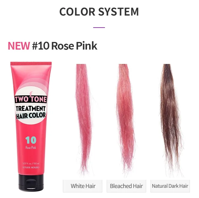 Two Tone Treatment Hair Color No. 1 Mystery Purple, No. 10 Rose Pink |  Lazada PH