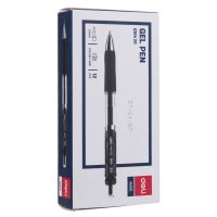 DELI ปากกาหมึกเจล0.5มม. สีดำเขียนได้สีปากกาหมึกเจลสีฟ้าสำหรับงานเขียนในออฟฟิศเครื่องเขียน