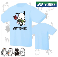 Yonex เสื้อกีฬาสำหรับทั้งหญิงและชายใหม่สำหรับฤดูร้อน2023เสื้อแบดมินตันเสื้อสำหรับฝึกซ้อมระบายอากาศที่สะดวกสบายกีฬาดูดซับเหงื่อและแห้งเร็ว