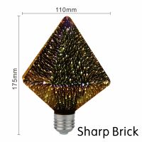 4pcslot 3D Led Bulb Star Firework E27 Vintage Edison Night Light 220V A60 ST64 G80 G95 G125 Holiday Novelty Decoration Lighting