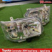 ไฟหน้า รถตู้ hiace 2014 2015 2016 2017 2018 Commuter ไอโหม่ง ไฟเลี้ยว 2 ชั้น ลาย ญี่ปุ่น ไม่มีมอร์เตอร์ ขายเป็นคู่