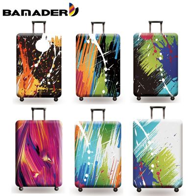 BAMADER Thicken Luggage Cover Password Trolley Travel Covers Elastic Protection Dustproof Suitcase Case Watercolor Pattern Cover