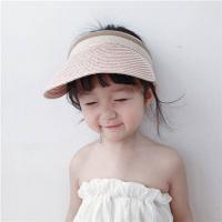 【 Cw】kids Summer Wide Brim Outdoor Anti-UV Topless Sunhat Visor Cap Beach Straw Hat Girls Boys Sun Hat Fashion Straw Cap Sunhat