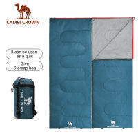 CAMEL CROWN ถุงนอนทรงซองจดหมาย,ถุงนอนน้ำหนักเบามากสำหรับกิจกรรมกลางแจ้งตั้งแคมป์ฤดูใบไม้ผลิและฤดูร้อนผ้าฝ้ายกันน้ำพับได้