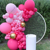 155Pcs Bithday Party Balloon Decoration Rose Red Macaron Pink Ballon 4D Round Gold Foil Balloons Garland Arch Kit Wedding Decor