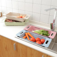 Kitchen Storage Basket Household foldable Multifunctional Vegetable Fruit Washing Drain Collection Basket