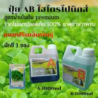 ปุ๋ยไฮโดรโปนิกส์ ปุ๋ยAB ขนาด1ลิตร และขนาด250ml ปุ๋ยน้ำปุ๋ยAB เป็นสารละลายธาตุอาหารพืช ทำให้พืชเจริญเติบโต  (แถมฟรีเมล็ดพันธุ์ ผักชี1ซอง) ร้าน Kaki hidroponik