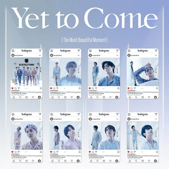 8ชิ้น/เซ็ต BTS Photocards PROOF PVC Collection Card โปสการ์ด Lazada.co.th