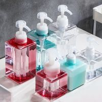 Travel Lotion Storage Bottle Empty Pump Dispener Bottle Refillable Square Plastic Shampoo Shower Gel Conditioner Dispenser