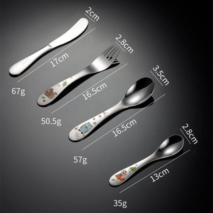 eco-friendly-spoon-baby-kitchen-supplies-flatware-cute-safe-fork-stainless-steel-kids-cutlery-carving