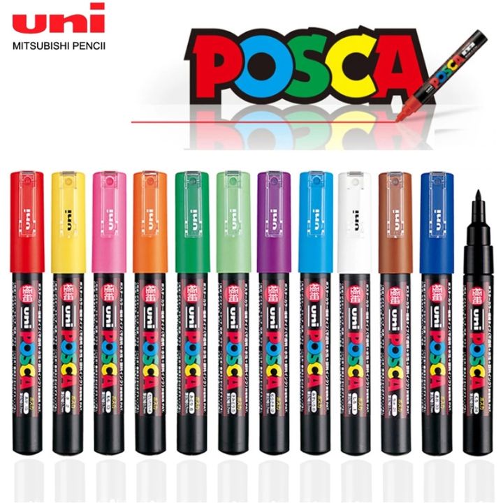 36-colors-uni-posca-pc-1m-paint-marker-pen-0-7mm-extra-fine-bullet-tip-rock-painting-drawing-graffitti-acrylic-marking-note