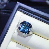 Atmospheric mens ring 925 silver a variety of topaz photo taken Manufacturing new process