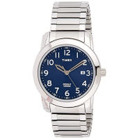 Timex Mens Highland Street Watch Silver-Tone/Blue