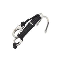 KEEP DIVING 5X Scuba Diving Double Dual Stainless Steel Reef Drift Hook with Line And Clips Hook for Dive Underwater,Black