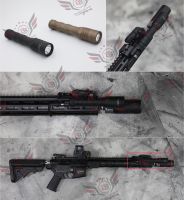 ไฟฉาย Modlite รุ่น WML PLHv2-18650 (รุ่นยาว) (หลอดLED) (Modlite WML PLHv2-18650 Light) (Weapon Mounted Light)  ขนาด : ยาว 14.2cm. เส้นรอบวงมือจับ 2.5cm. เส้นรอบวงส่วนหัวหลอดไฟ 3cm