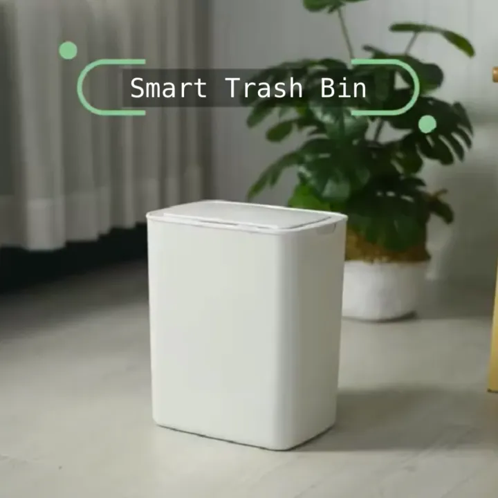 CASA Wireless Automatic Sensor Waste Bin Intelligent Rechargeable Induction Trash Can USB and