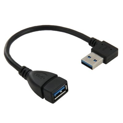 USB 3.0 Sudut Siku 90 Derajat Kabel Ekstensi Male Ke Female Kabel Adaptor Konverter Adaptor