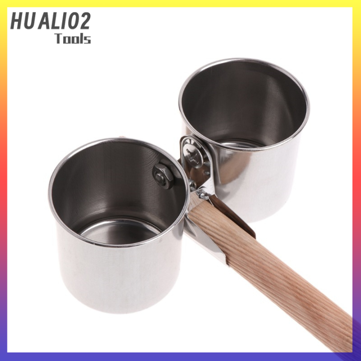 huali02-เหล็กกล้าไร้สนิมนกนกแก้ว-feeder-รอบ-aviary-pet-food-water-feeding-bowl