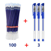 100 PCSLOT Gel Pen Set 0.5mm Blue ballpoint pen Gel Pens&amp;Refill Stationery Office &amp; School Pen Supplies Gift pencil case