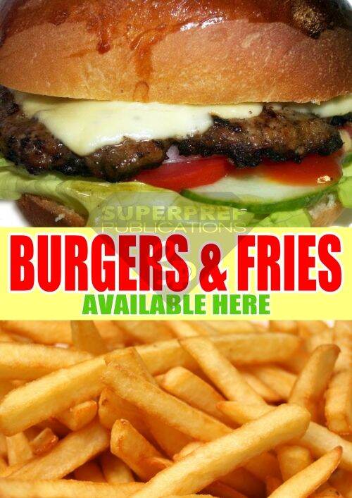 Laminated Signage Burgers Fries Hotdog Sandwiches Hotdogs Shawarma