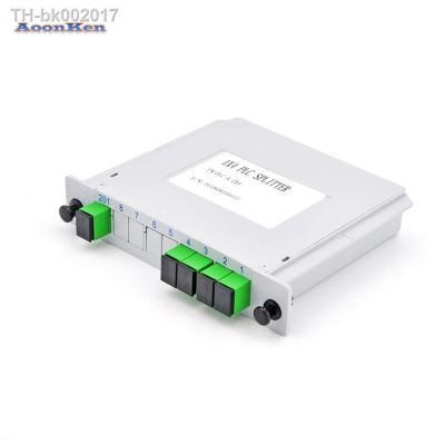 ☞ SC APC PLC 1X4 Fiber Optic Splitter Box FTTH Cassette Insertion Type Fiber Optic Splitter Free Shipping