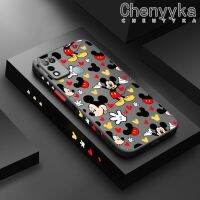 เคส Chenyyyka สำหรับ Infinix Hot 10 Play Hot 11 X688C เคสเต็มหน้าจอมิกกี้เมาส์บางมีน้ำค้างแข็งโปร่งใสแข็งขอบสี่เหลี่ยมเคสกันกระแทกปลอกซิลิโคนคลุมทั้งหมดเคสนิ่มสำหรับป้องกัน