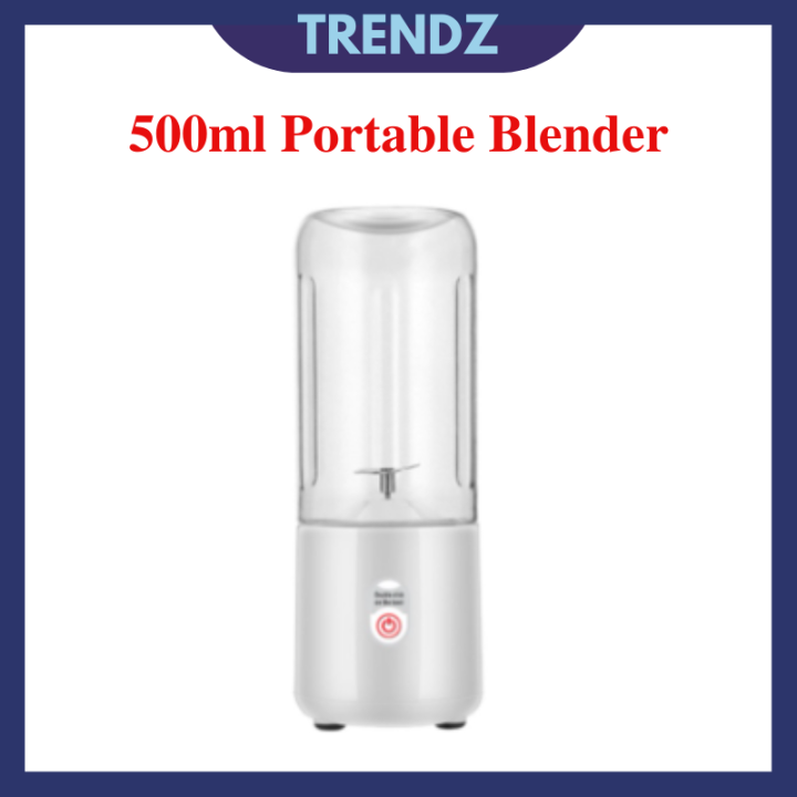 Portable Blender USB Rechargeable Personal Blender 500ml Lazada