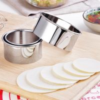 Round Dumplings Wrappers Molds 3 PCS Durable Kitchen Set Cutter Dough Cutting Tool Stainless Steel Three-piece Cut Dumplings