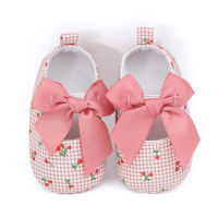 รองเท้าคัทชูเด็กทารกชายหญิง,รองเท้าเจ้าหญิงมีโบว์น่ารักรองเท้าเด็กทารกเด็กหัดเดินเหมาะสำหรับ0-12เดือน