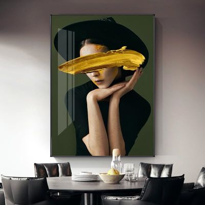 Mdern Sexy Beauty Girls Canvas Painting Abstract Posters and Prints Wall Pop Art Picture for Living Room Home Decor Cuadros