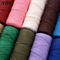 【YD】 iYOE 100m/Roll 2mm Colorful Cotton Cord Rope 34 Colors Thread String Making Braided Ornament Decoration