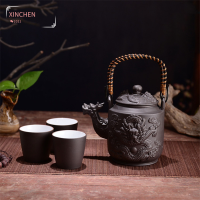 Yixing Handmade Tea Pot Purple Clay Dragon Teapot with Handle Portable Creative Large Capacity Puer Kettle Kung Fu Drinkware