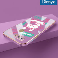 เคส Dienya สำหรับ OPPO A12เคส A11k A5s A7 A12s ลายการ์ตูนน่ารักโชคดีรูปแบบใหม่กรอบสี่เหลี่ยมชุบซิลิก้าเจลแบบนิ่มเคสมือถือกันกระแทกทั้งหมดรวมเลนส์กล้องถ่ายรูปฝาครอบป้องกัน