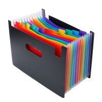 Small File Wallet Receipt Folder A5 Accordion Folder 7-layer 13-layer File Case Waterproof with Self-adhesive Index Tabs