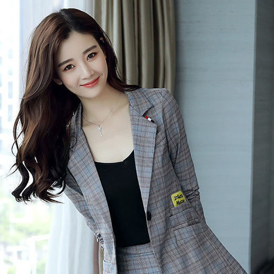 female-two-piece-set-short-pleated-skirt-small-plaid-suit-office-coat-jacket-jk-skirts-for-women-wtz